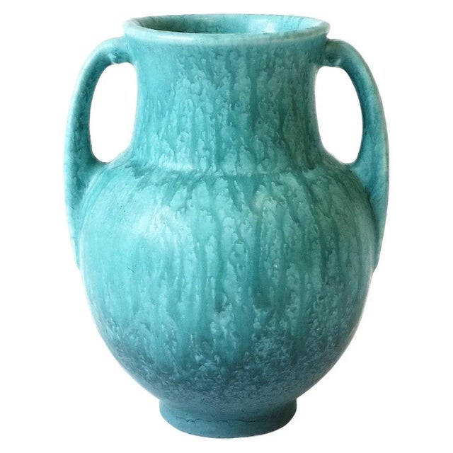 Modern Turquoise Blue Pottery Vase, Circa Early 20th Century For Sale - Image 13 of 13