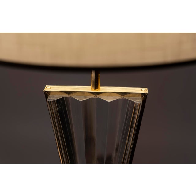 Hollywood Regency Table Lamp in Brass and Acrylic, 1970s For Sale - Image 12 of 13