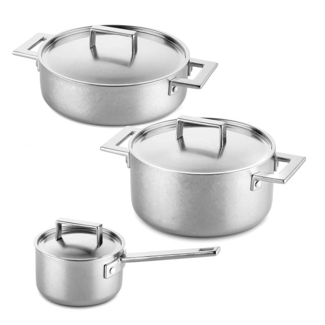 Mepra Attiva 6Piece Cookware Set, Pewter Chairish