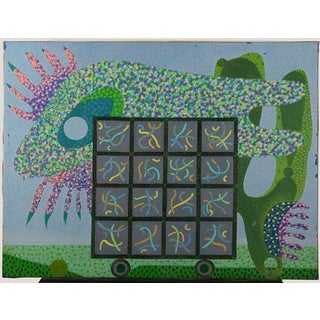 Leo Guida, Untitled, 1992, Acrylic Painting on Wood, Framed For Sale