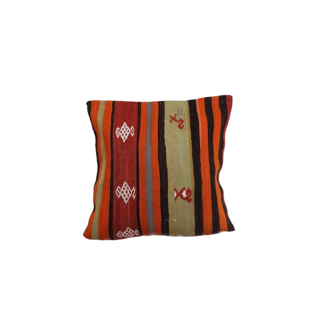 Striped Kilim Pillow Cover For Sale - Image 4 of 4