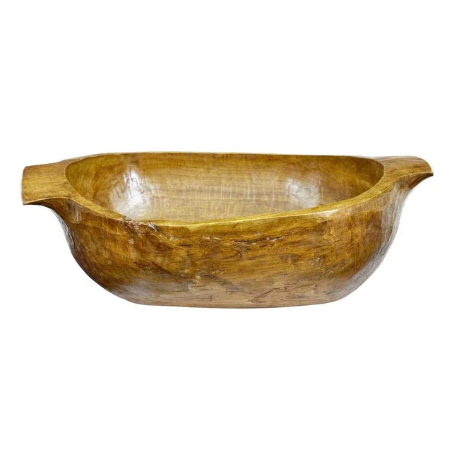Large Early 20th Century Hand Polished Carved Bowl, 1890s For Sale - Image 5 of 7