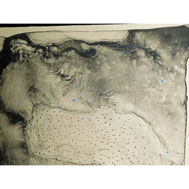Frank Howell Wounded Knee Woman 1985 Blue Original Lithograph Art For Sale - Image 4 of 7
