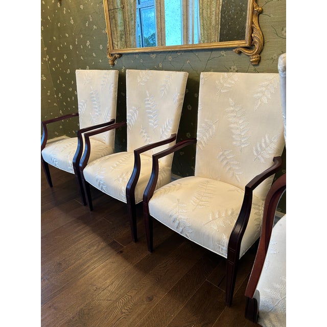 Set of 4 Attributed to Hickory Furniture Living Room Fisk Chair For Sale In Miami - Image 6 of 7