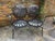 no maker's mark iron frame, spring steel seats and back... vintage version of classic loveseat. shipping from athens, ga