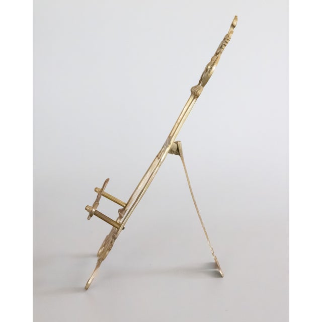 Antique Art Nouveau Brass Table Easel For Sale In Houston - Image 6 of 9