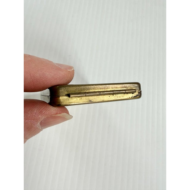 Metal Antique Ansonia Sun Watch Portable Pocket Brass Sundial Compass For Sale - Image 7 of 10