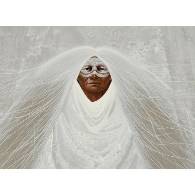 Realism "Conception" - Portrait of a Native American on a Vision Quest by Frank Howell For Sale - Image 3 of 7