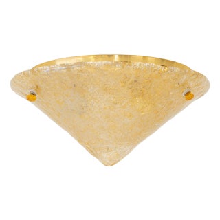 Murano Glass Flush Mount with Brass Base from Sylcom Lighting, Venice, Italy, 1990s For Sale