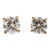 14k Yellow Gold 4 Prong Screw Backs Diamond Stud Earrings For Sale