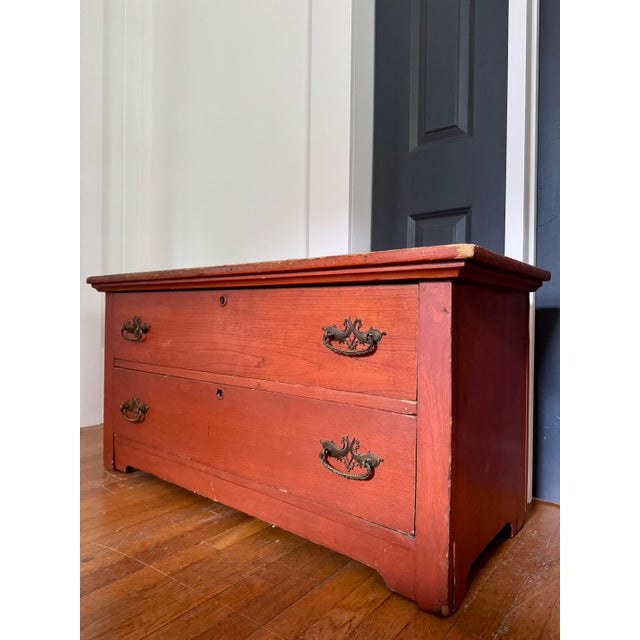American Late 1800s Painted Blanket Chest With Drawers For Sale - Image 3 of 8