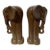 Vintage Mid Century Modern Ceramic Elephant Bookends - Glazed Brown - Pair For Sale