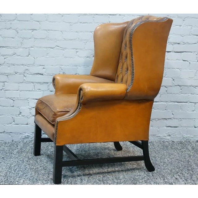 Chesterfield Wingback Armchair, England, 1960s For Sale - Image 6 of 16