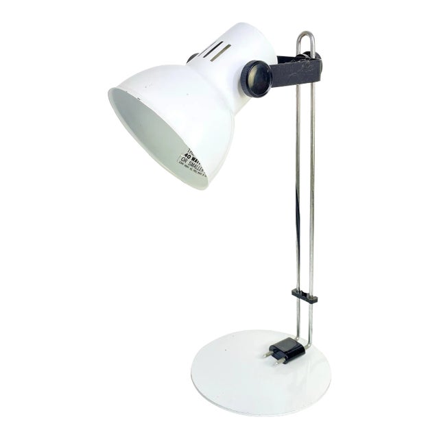 Vintage 1980’s Mid-Century Modern Tensor White Desk Lamp Il200 For Sale