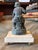 English Bronze Finish Plaster Figure of Young Michelangelo on the Antique Marble Base For Sale - Image 3 of 11