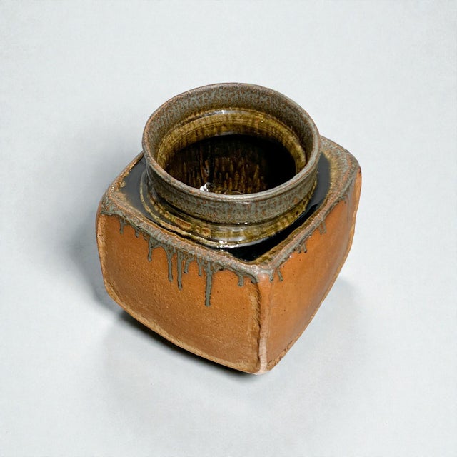 Large Architectural Stoneware Vase by Pierre Culo, 1970s For Sale - Image 9 of 18