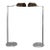 1960 Bauer Lamp Co. Swing-Arm Dimmable Pharmacy Floor Lamp Plexi Base - a Pair For Sale