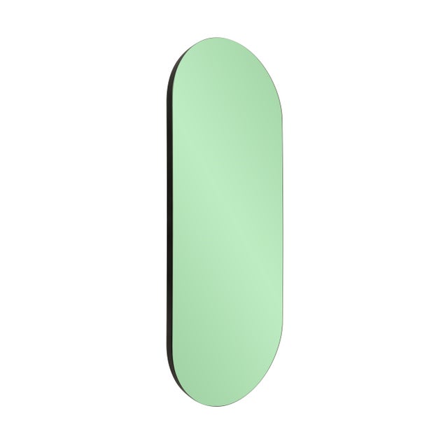 Kenneth Ludwig Chicago Balducci Oval Emerald Green Mirror Short For Sale - Image 4 of 10
