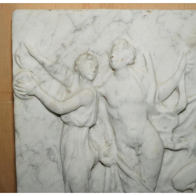 Absolutely stunning antique marble relief plaque of Alcibiades with the Courtesans This is Alcibiades with the Courtesans,...