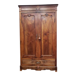 Louis Phillipe Style French Walnut Armoire C.1880 For Sale