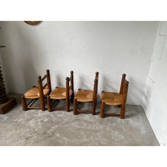 Low Fireplace Chairs in style of Charles Dudouyt, 1940s, Set of 4 For Sale - Image 11 of 13