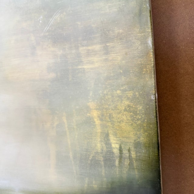 Hiro Yokose Landscape Painting Oil Wax Encaustic Signed Dated 2001 #3448 19 X 19 For Sale - Image 17 of 18
