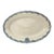 Antique French Ironstone Oval Platter, Faïencerie De Salins (Rigal & Ameline), C. 1885–1910, Blue Garland Border For Sale