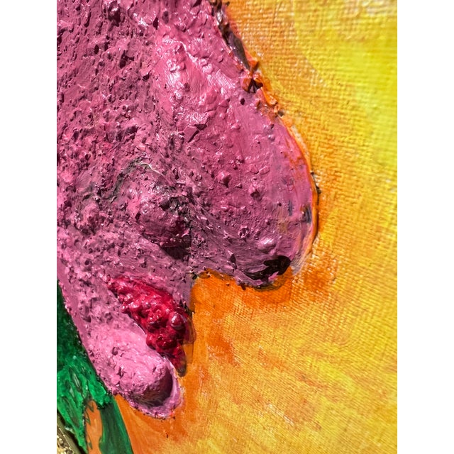 Yellow Original Painting on Canvas, Portrait of Andrew Jackson Signed Serg Graff, Coa For Sale - Image 8 of 12