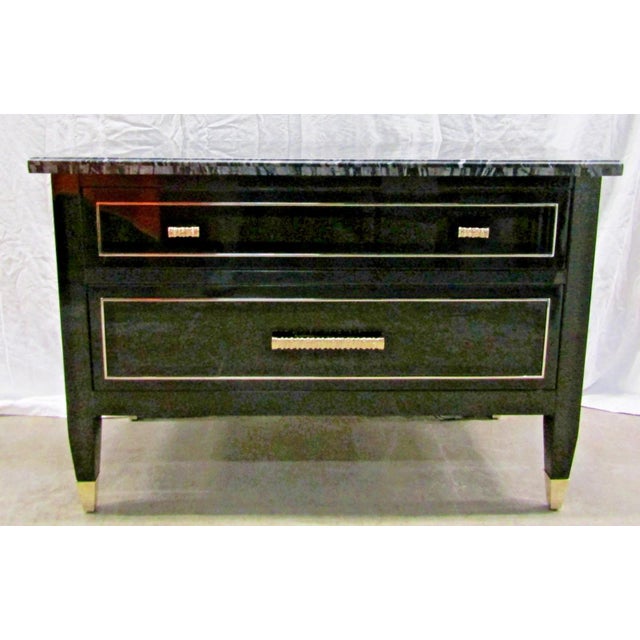 New Caracole Black Marble Modern En Vogue Nightstand SIG-419-065 Timeless good looks and avant-garde detailing give this...