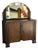 1940s Art Deco Oak Cabinet With Arched Mirror For Sale