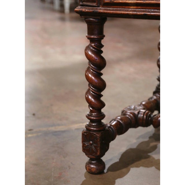 18th Century French Onyx and Marble Top Carved Oak Chess and Checker Game Table For Sale - Image 9 of 12
