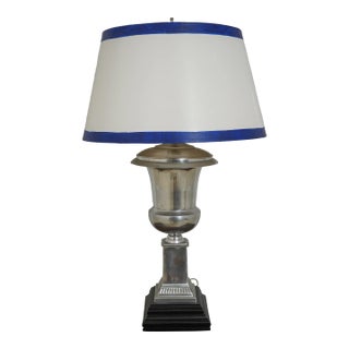 Barbara Cosgrove Pewter Urn Design Table Lamp For Sale