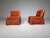 Italian Burnt Orange Chenille Velvet Lounge Chairs, 1970s, Set of 2 For Sale - Image 3 of 9