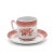 Burnt Orange Set of Twelve Spode Orange Fitzhugh Demitasses and Saucers For Sale - Image 8 of 8