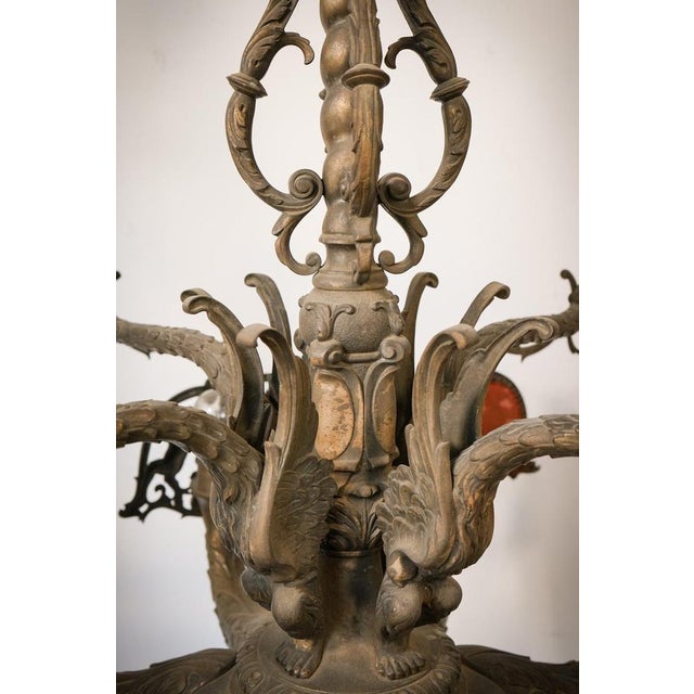 2010s Bronze and Brass Chandeliers in the style of Guada, Set of 2 For Sale - Image 5 of 18