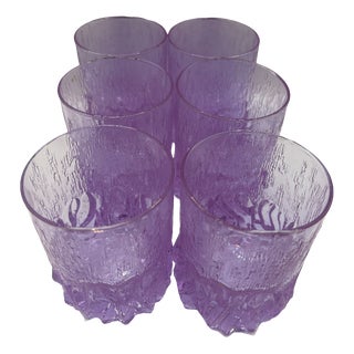 Vintage Alexandrite Glasses, 1970s, Set of 6 For Sale