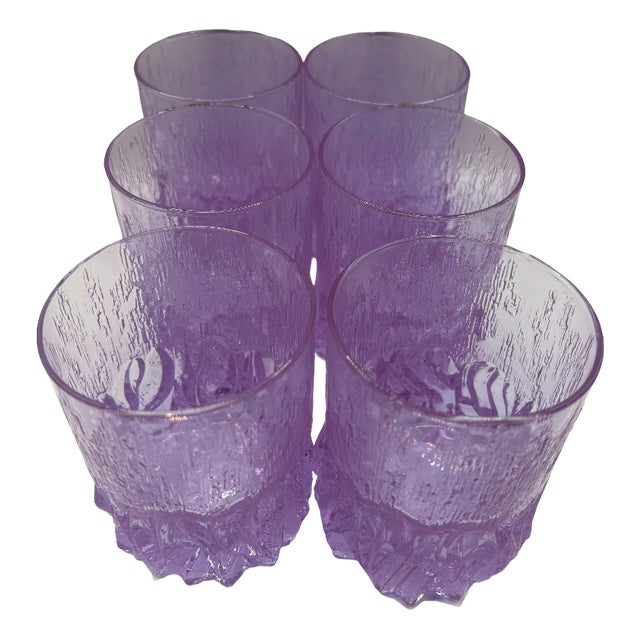 Vintage Alexandrite Glasses, 1970s, Set of 6 For Sale