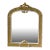 Antique French Louis XVI Baroque Style Solid Wood Gold & White Rustic Mirror For Sale