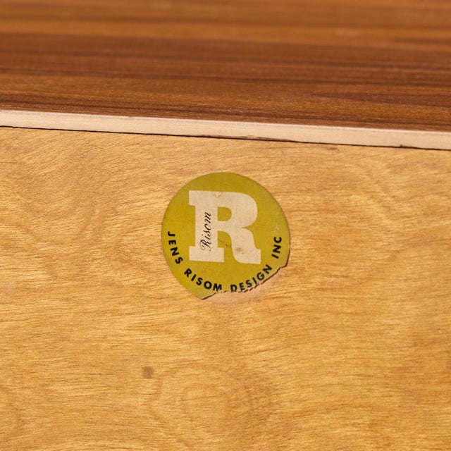 Jens Risom Mid Century Walnut Tambour Door Credenza For Sale - Image 10 of 10