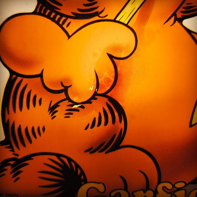Garfield lamp designed by Jim Davis and produced by Nuova Linea Zero, Italy, in 1978. Made of thick, sturdy plastic, the...