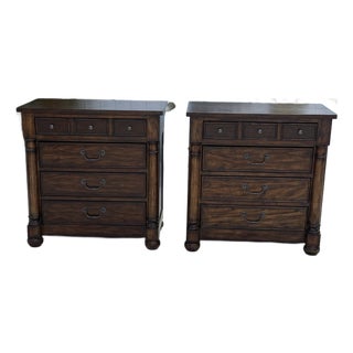 Bernhardt Commonwealth Nightstands With Drawer Facade For Sale