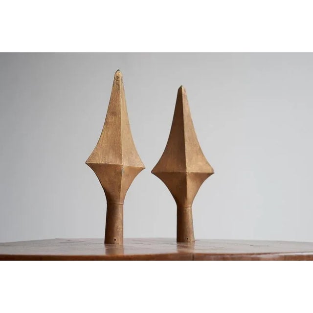 Antique Gold Painted Finials, 19th Century, Set of 2 For Sale - Image 5 of 11