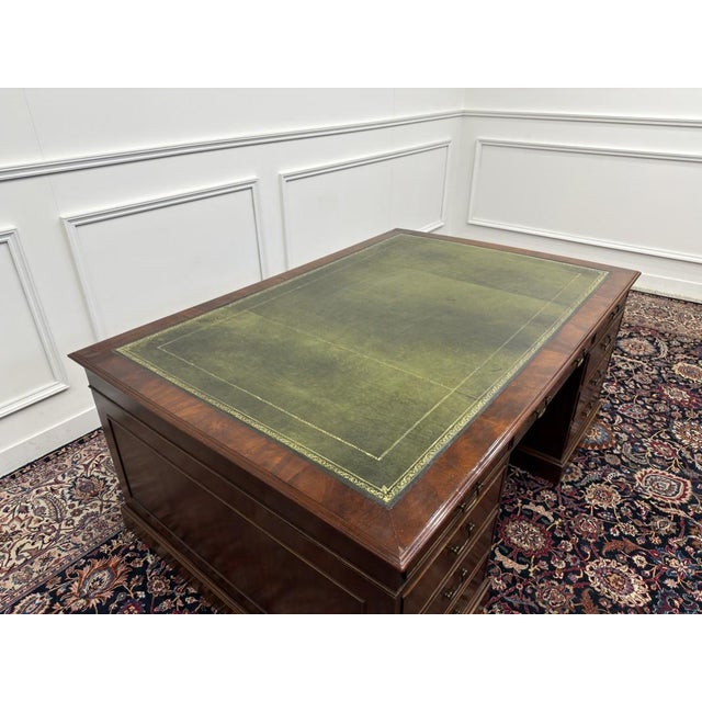 Large Antique English Partner Desk For Sale - Image 18 of 18