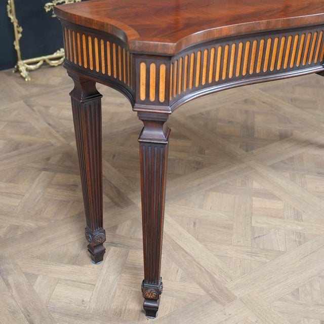 Nvin0610 Vintage Henkel Harris Mahogany Console For Sale - Image 12 of 13
