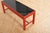 Wooden Side Table with Red Lacquer Black Glass Top For Sale - Image 10 of 13