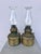 Metal Antique Brass and Glass Chimney Oil Lamps - 2 For Sale - Image 7 of 9
