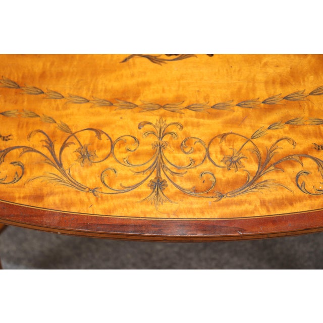 19th C Edward and Roberts Style 2 Tier Style Inlaid Desert Table For Sale - Image 11 of 16
