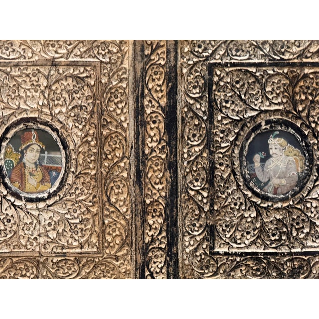 19th Century Anglo-Indian Four-Panel Screen For Sale - Image 12 of 14