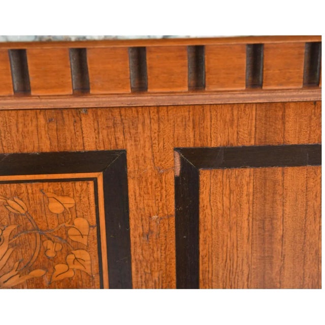 Italian Neoclassical Style Walnut Side Cupboard For Sale - Image 10 of 11