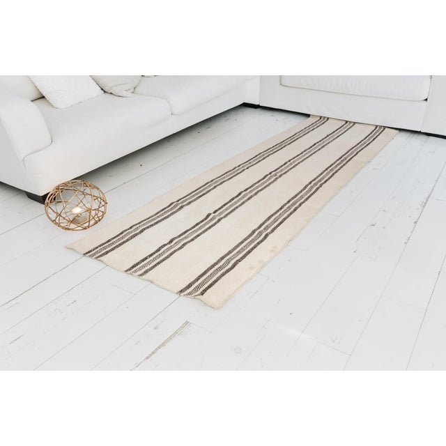 Oushak Vintage Stripe Kilim Runner For Sale - Image 10 of 10